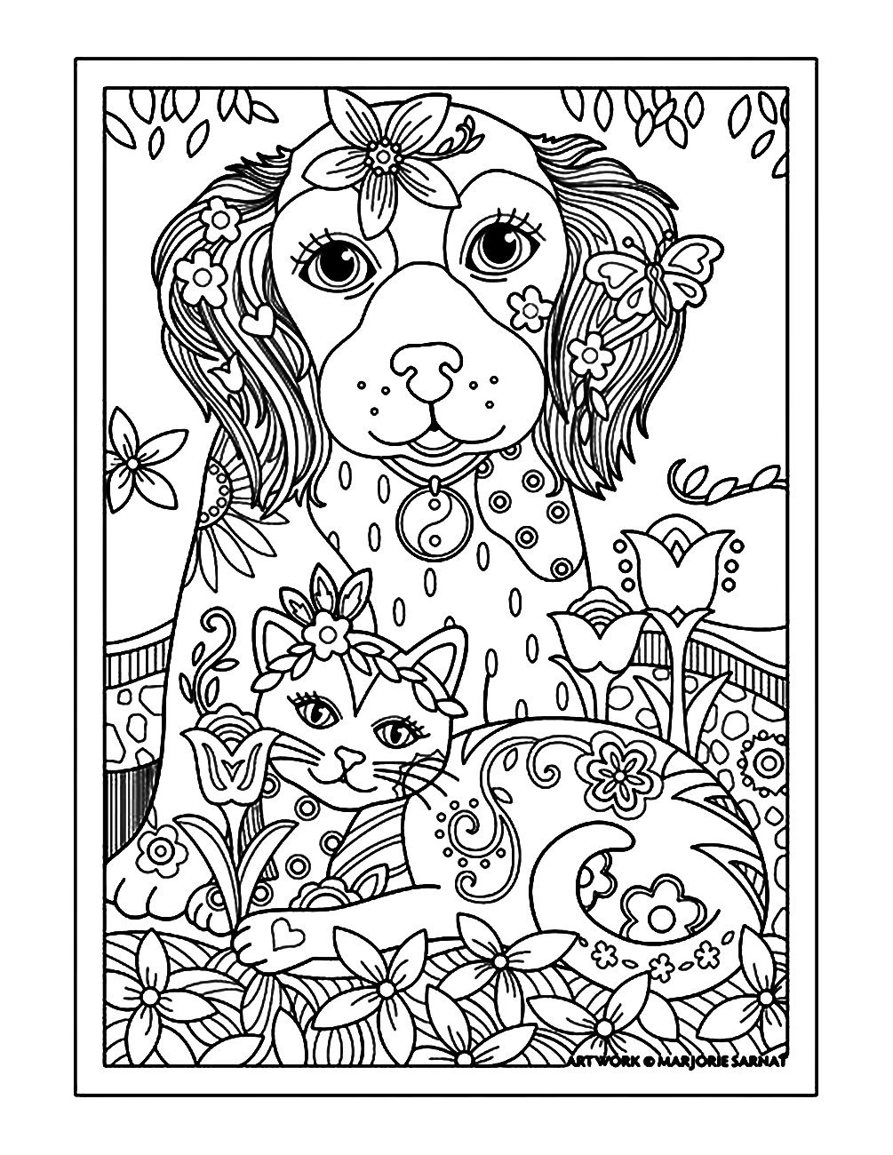 Читать онлайн «Раскраска для взрослых и детей. Мандала Собаки», K K – Литрес