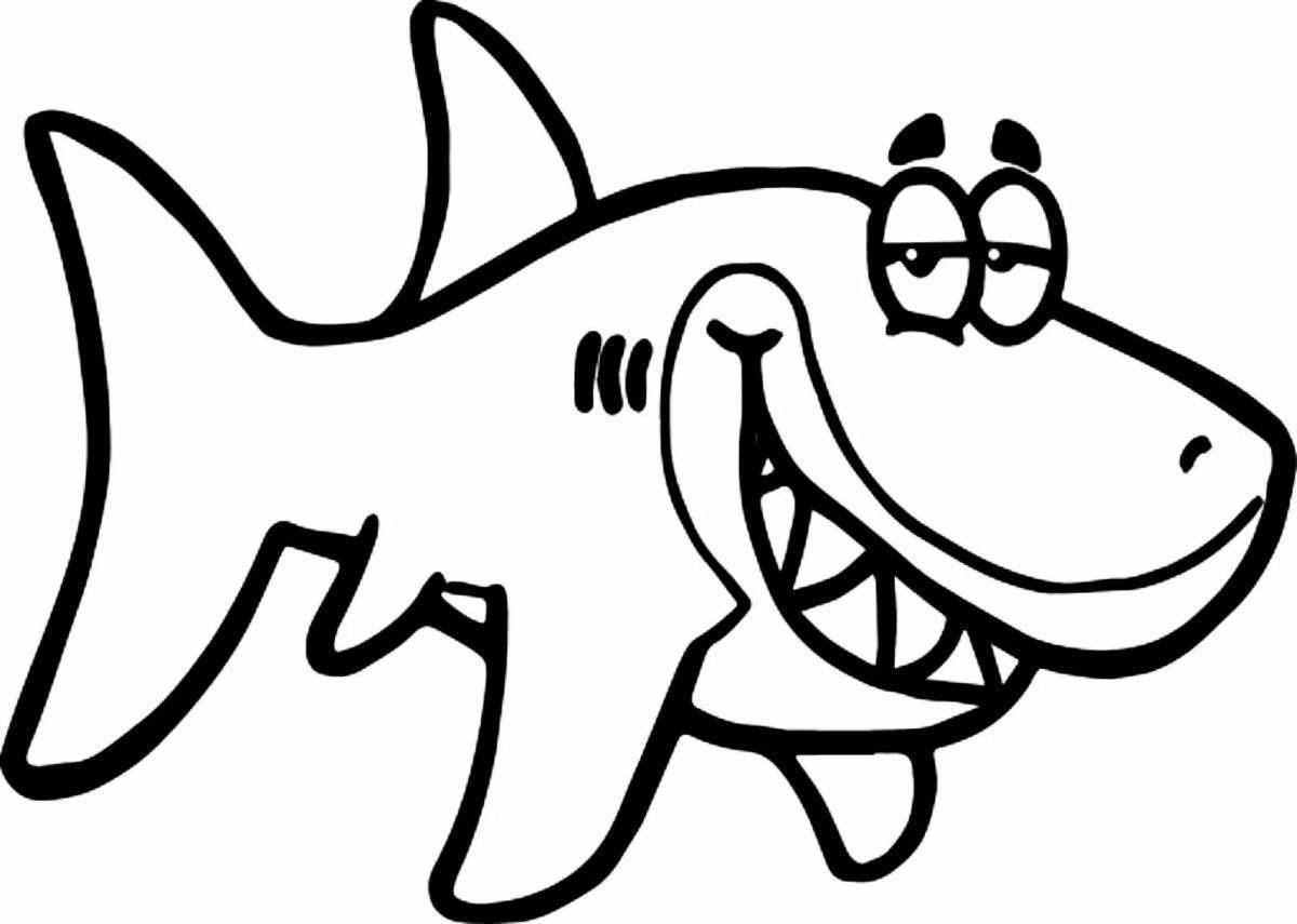 Раскраска акула-молот для детей распечатать