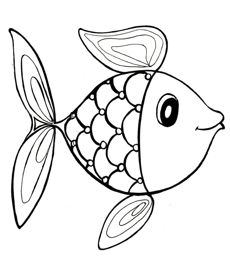 Раскраски рыбок для детей