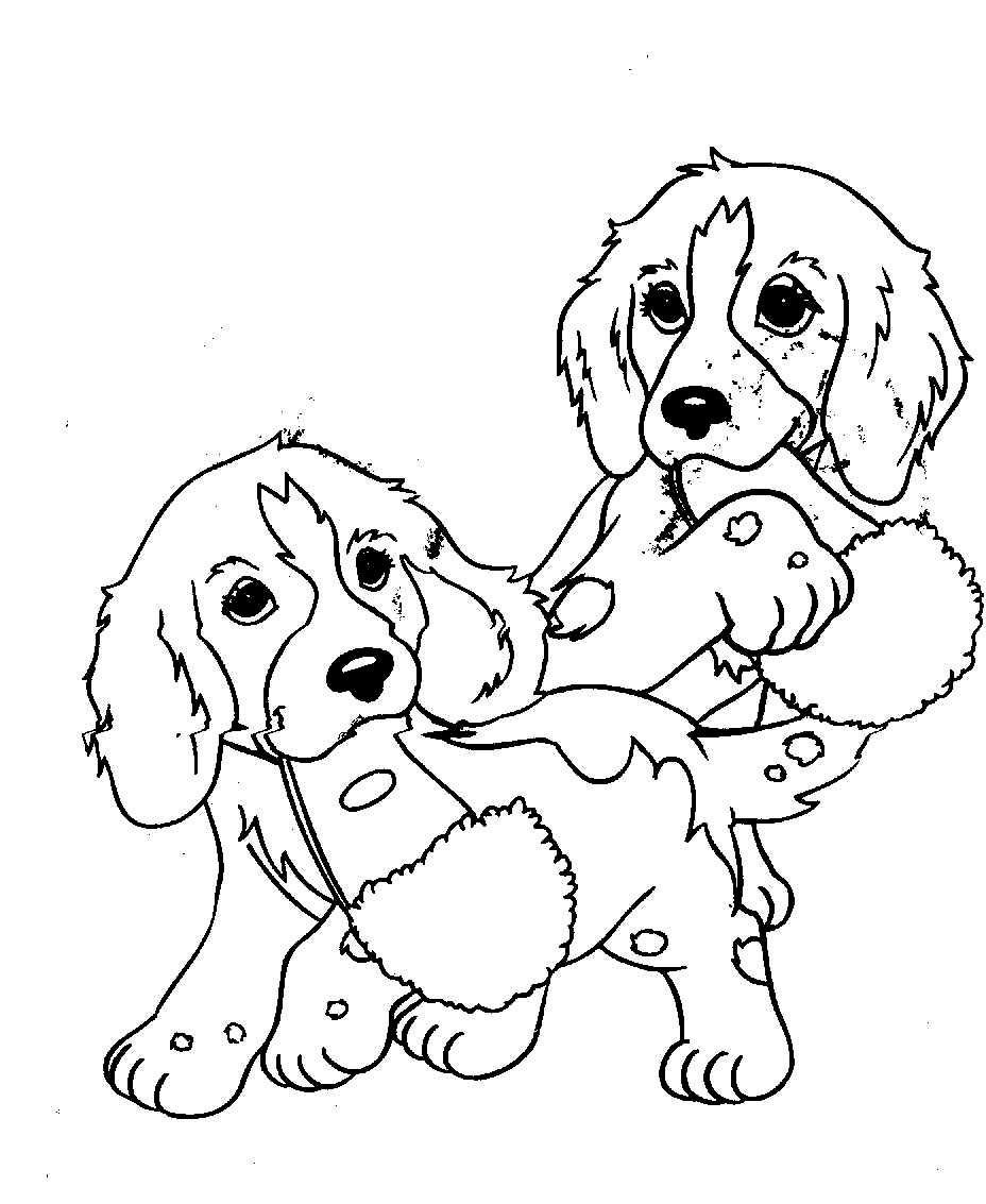 Раскраски собак и щенков