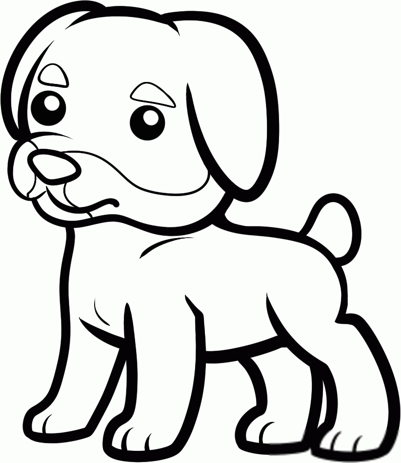 Раскраска Собака - детские раскраски распечатать бесплатно