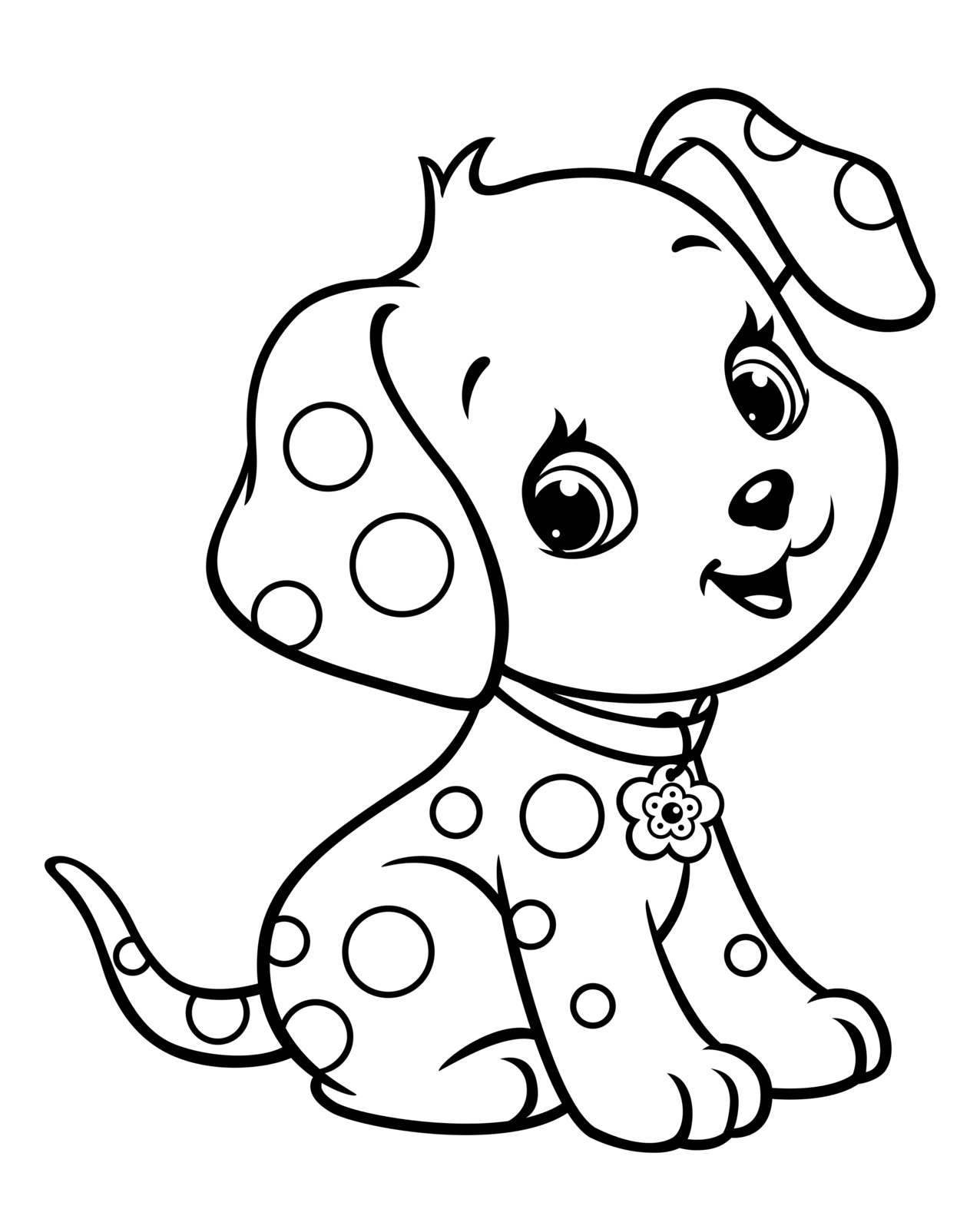 Раскраски собак и щенков распечатать для детей, милые разукрашки собачек