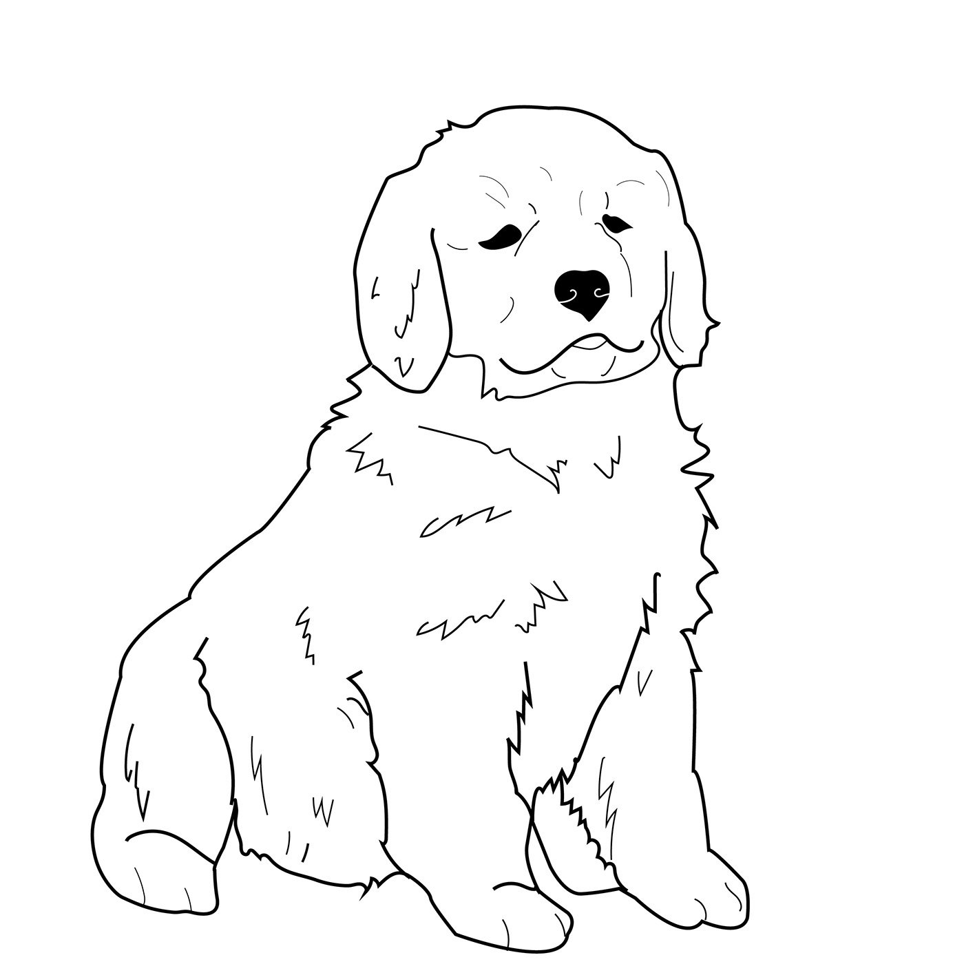 Раскраска Дворняжка | Раскраски собак, рисунки собак, картинки собак