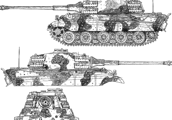 Рисунок танка Королевский тигр