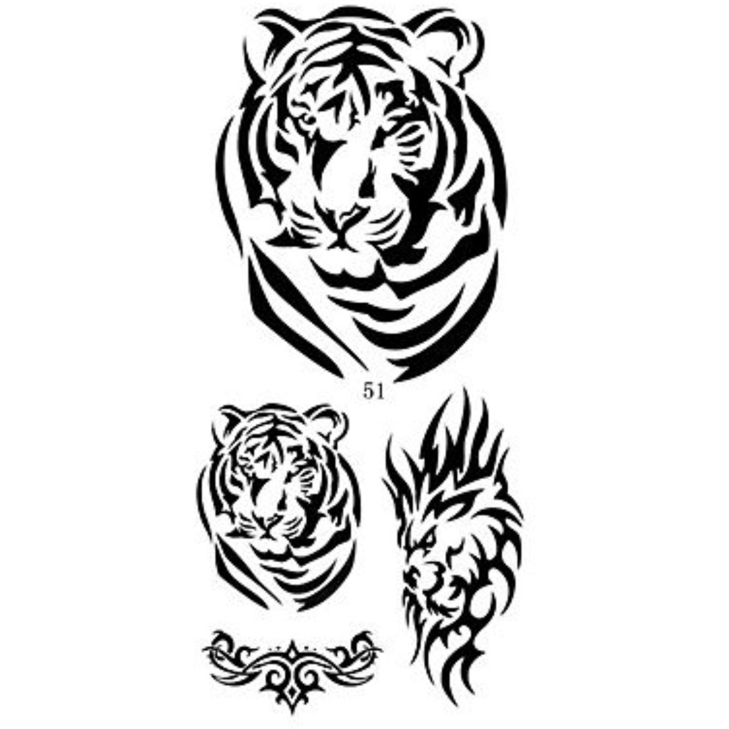 Декор нашивка Тигр злой в тату