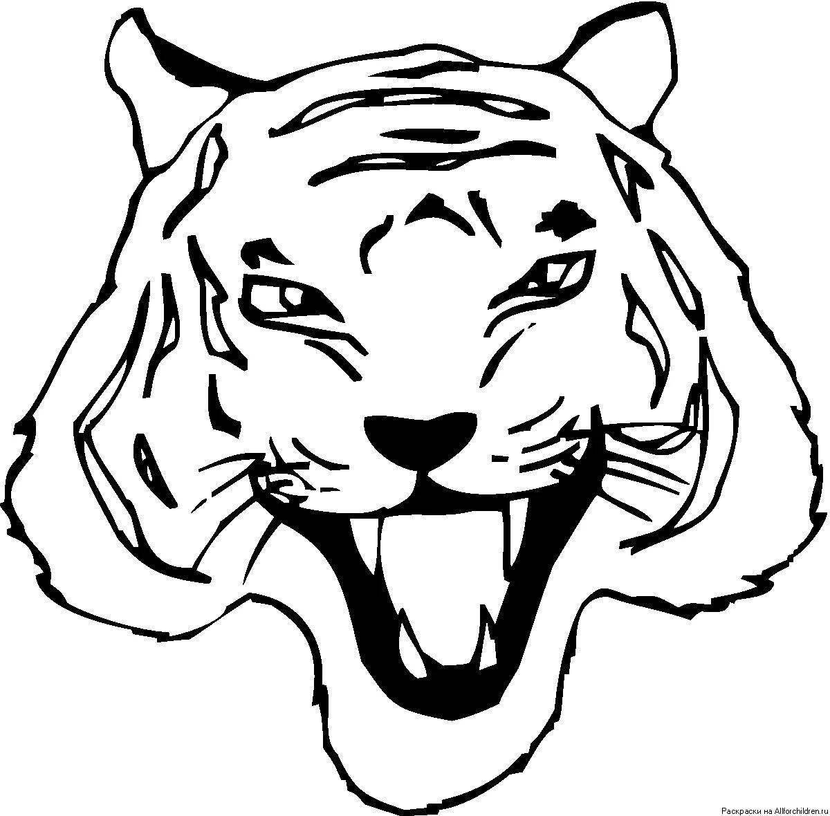 Тигр и лев раскраска