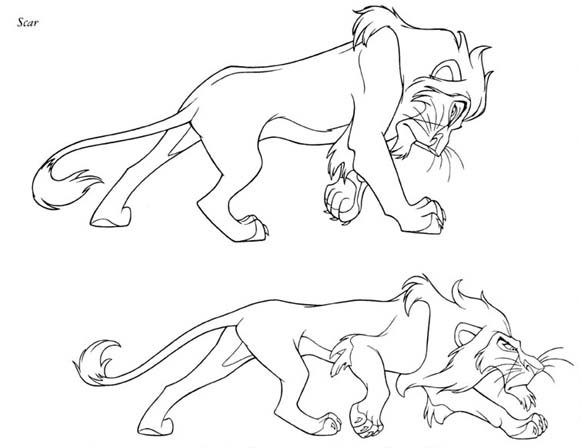 Король Лев шрам разукрашка