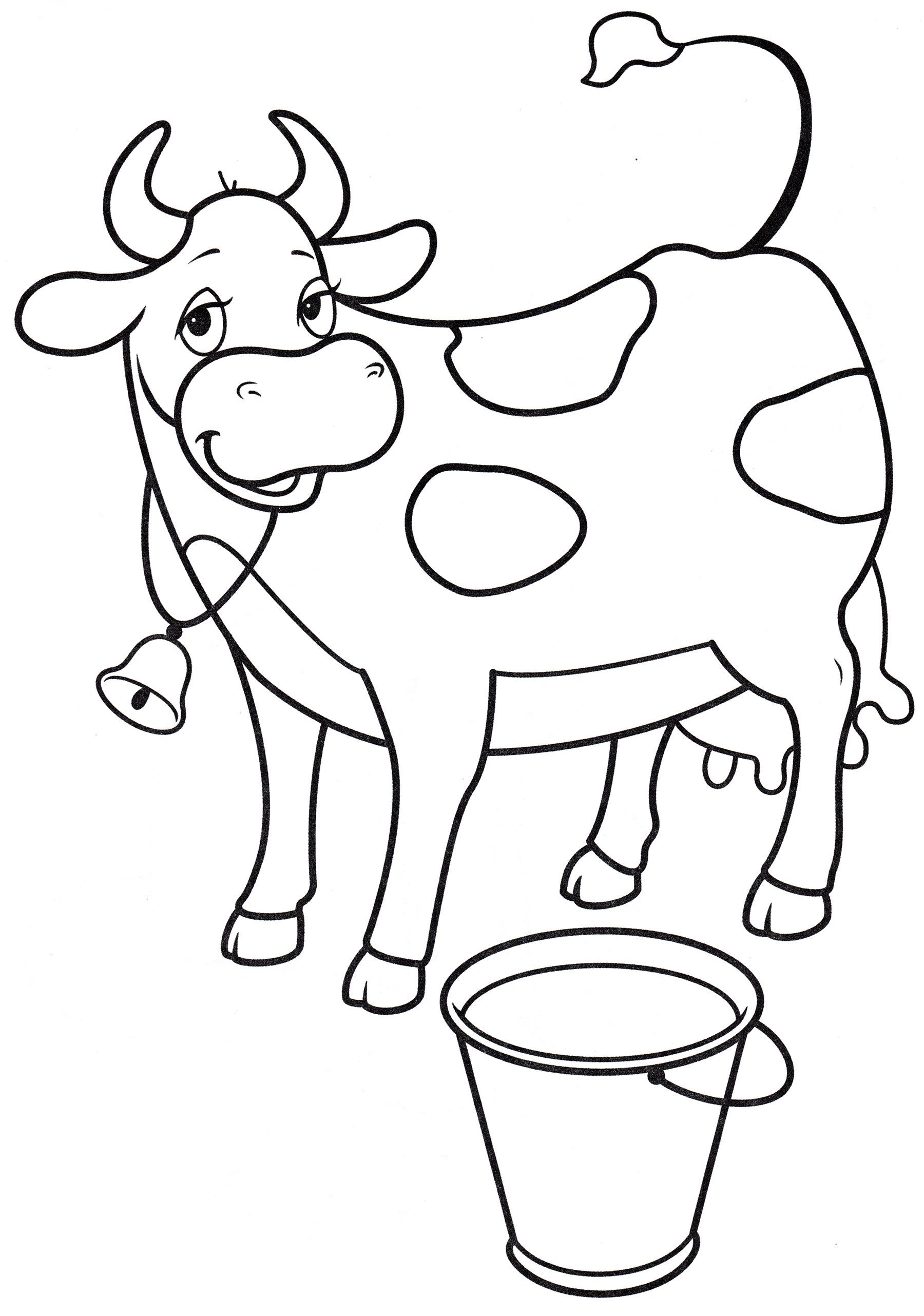 Изображения по запросу Корова раскраска