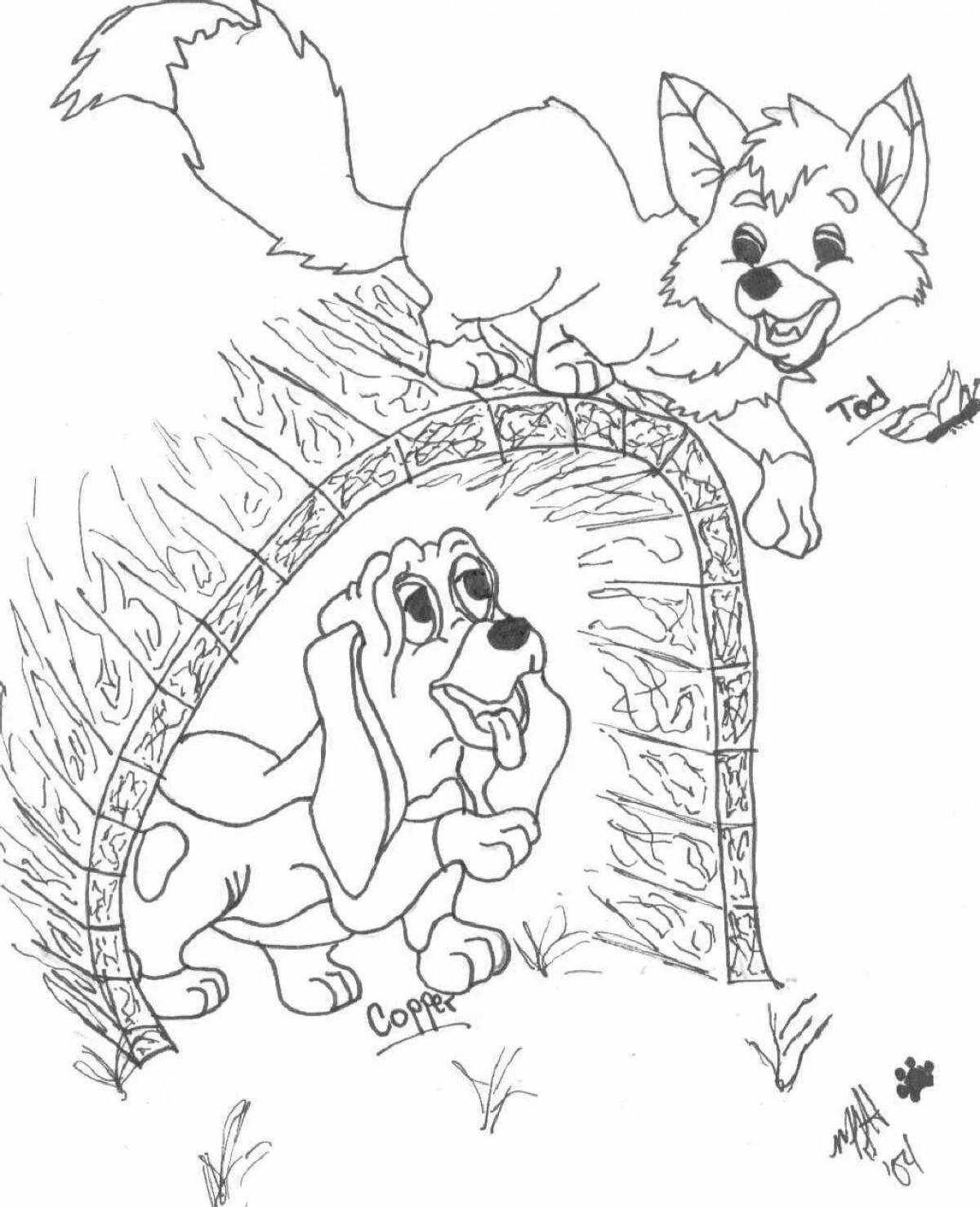 Раскраска ЛиС Арттерапия с наклейками Пёс и кот