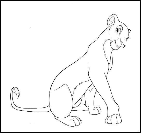 Раскраска Король Лев Сараби