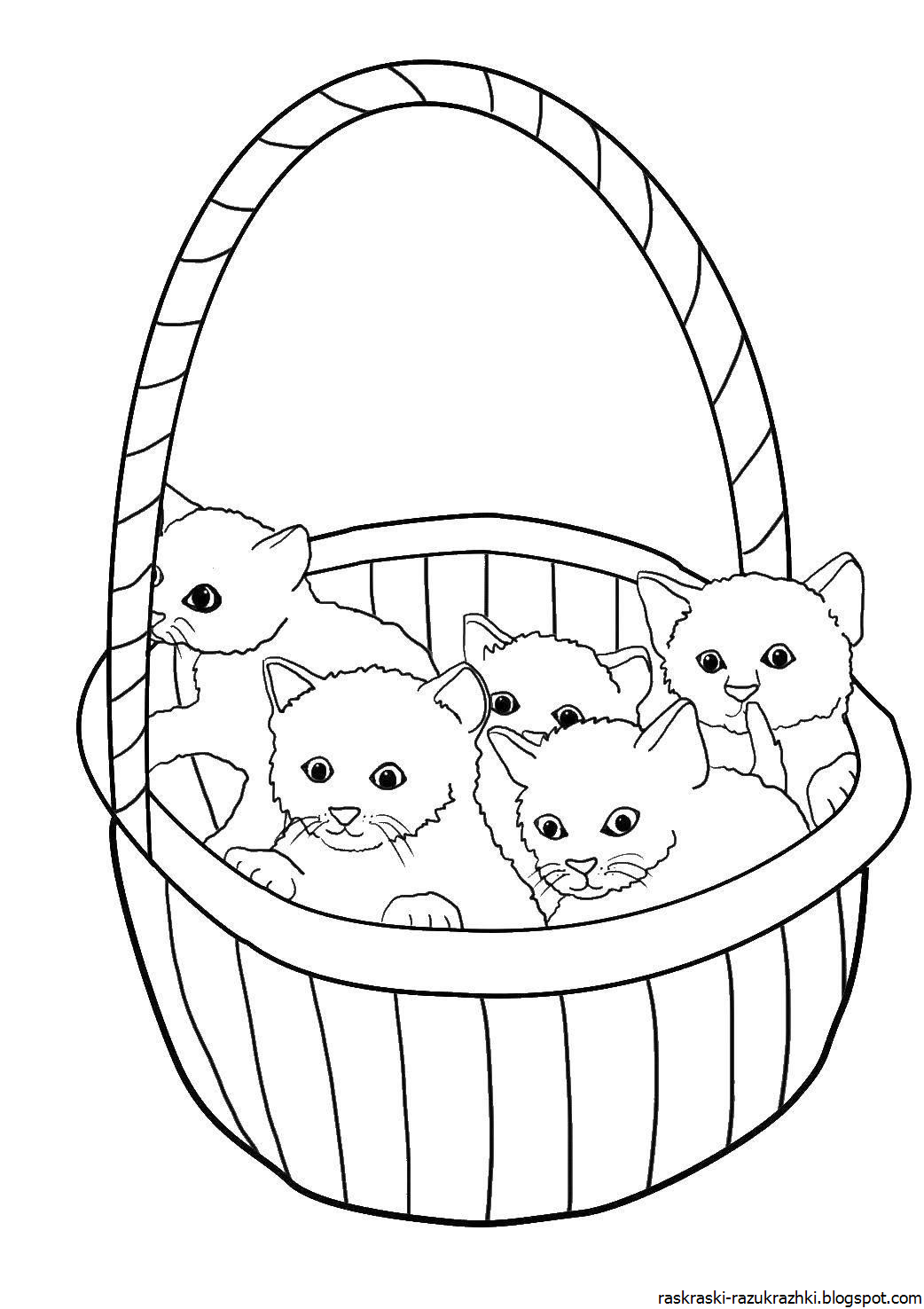 Раскраски кошек, котов и котят распечатать на А4 бесплатно