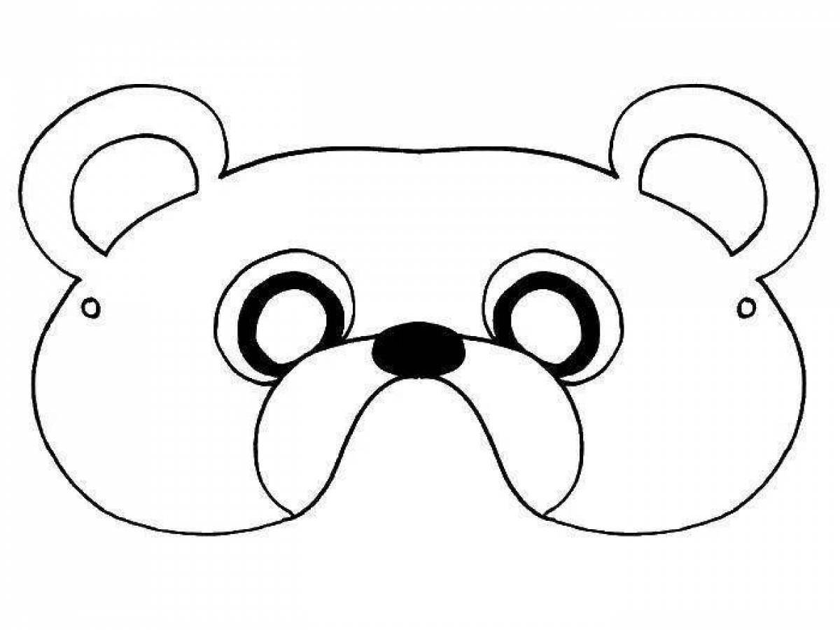 Шаблоны масок животных. Маска медведя раскраска. Маска медведя шаблон. Маска раскраска для детей. Медведь маска раскраска для детей.