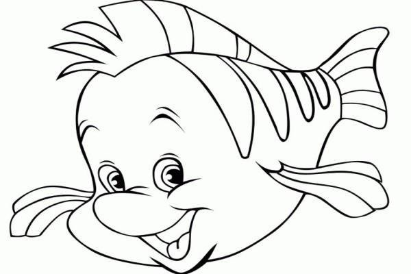 Раскраска рыбки для детей 5-6 лет