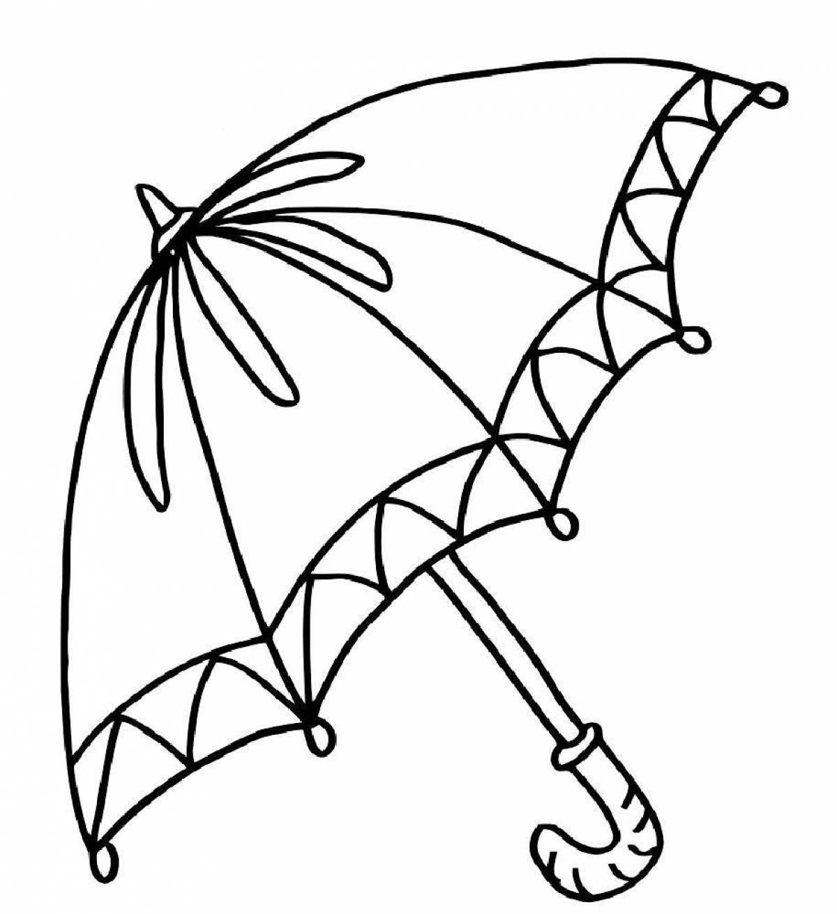 Раскраски «Зонтик» для малышей