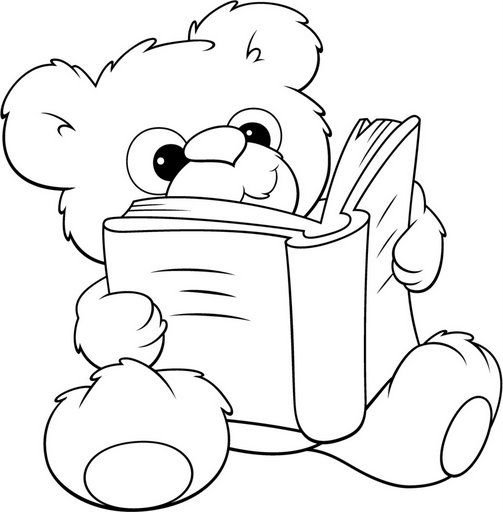 Книжка-раскраска "мишка"