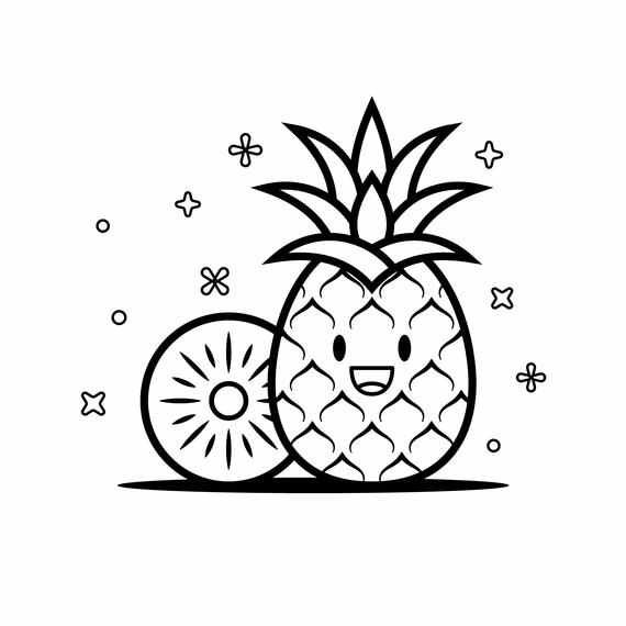 Раскраска Pumpkin Pineapple