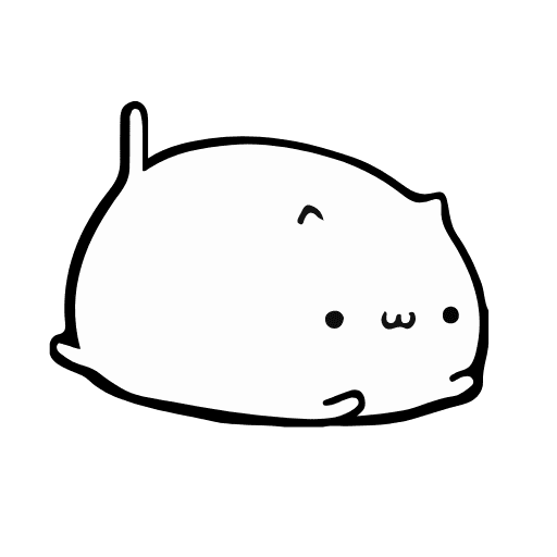 Раскраска круглый кот