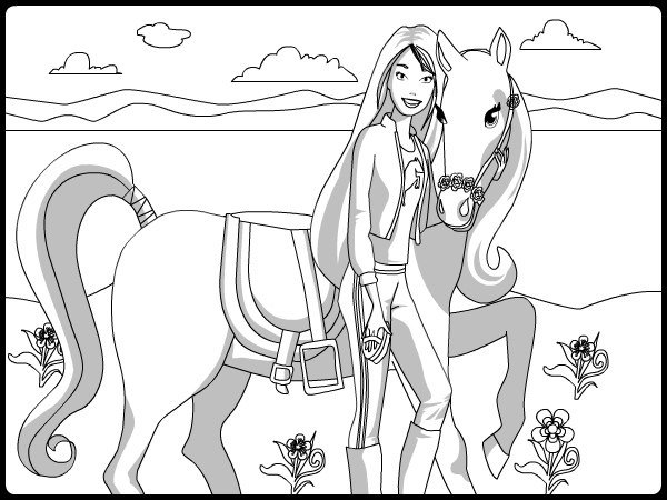 Обведи линии лошади лошадка с пунктирами Раскраски для девочек бесплатно