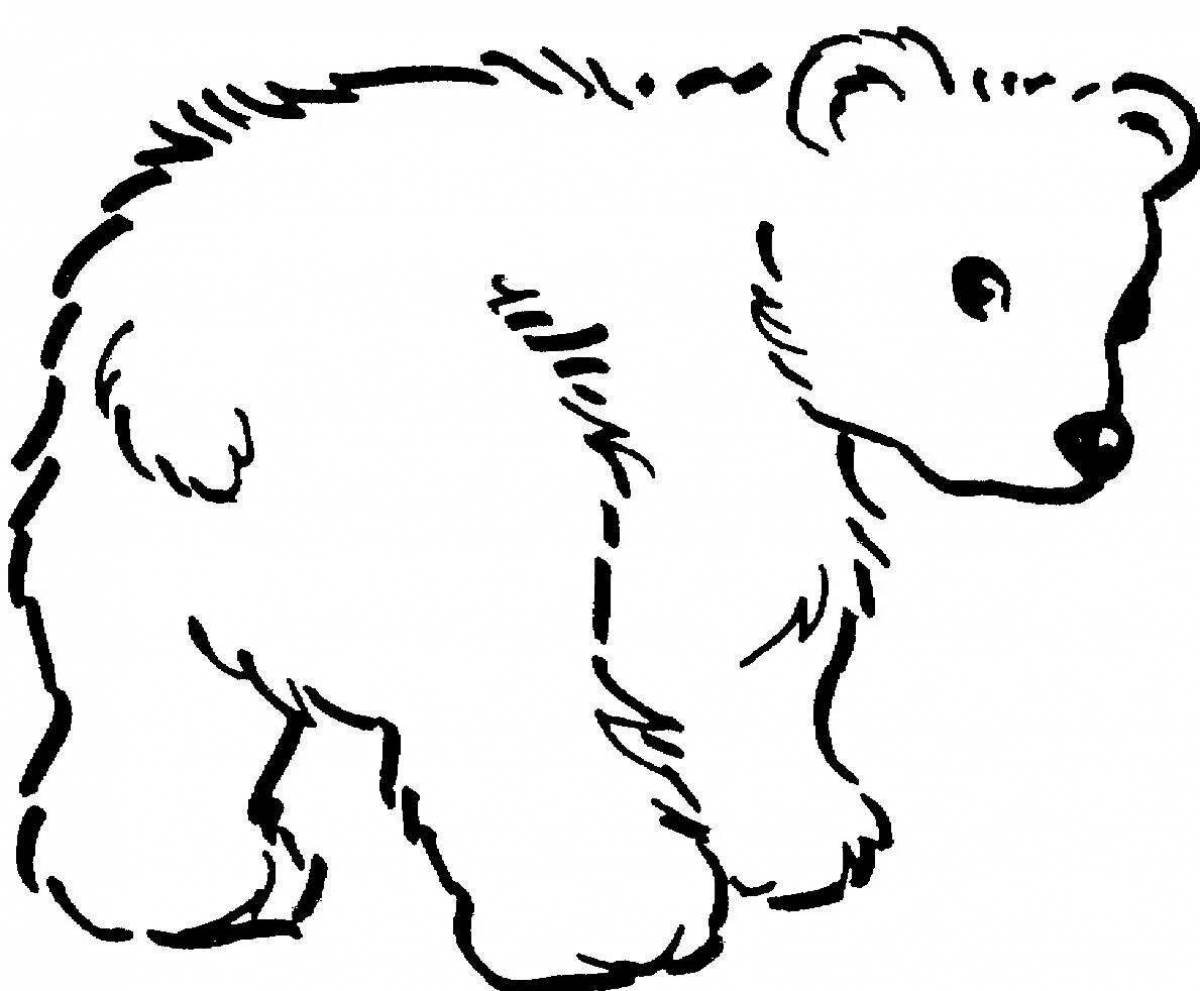 раскраска Бурый медведь на двух ногах раскраски