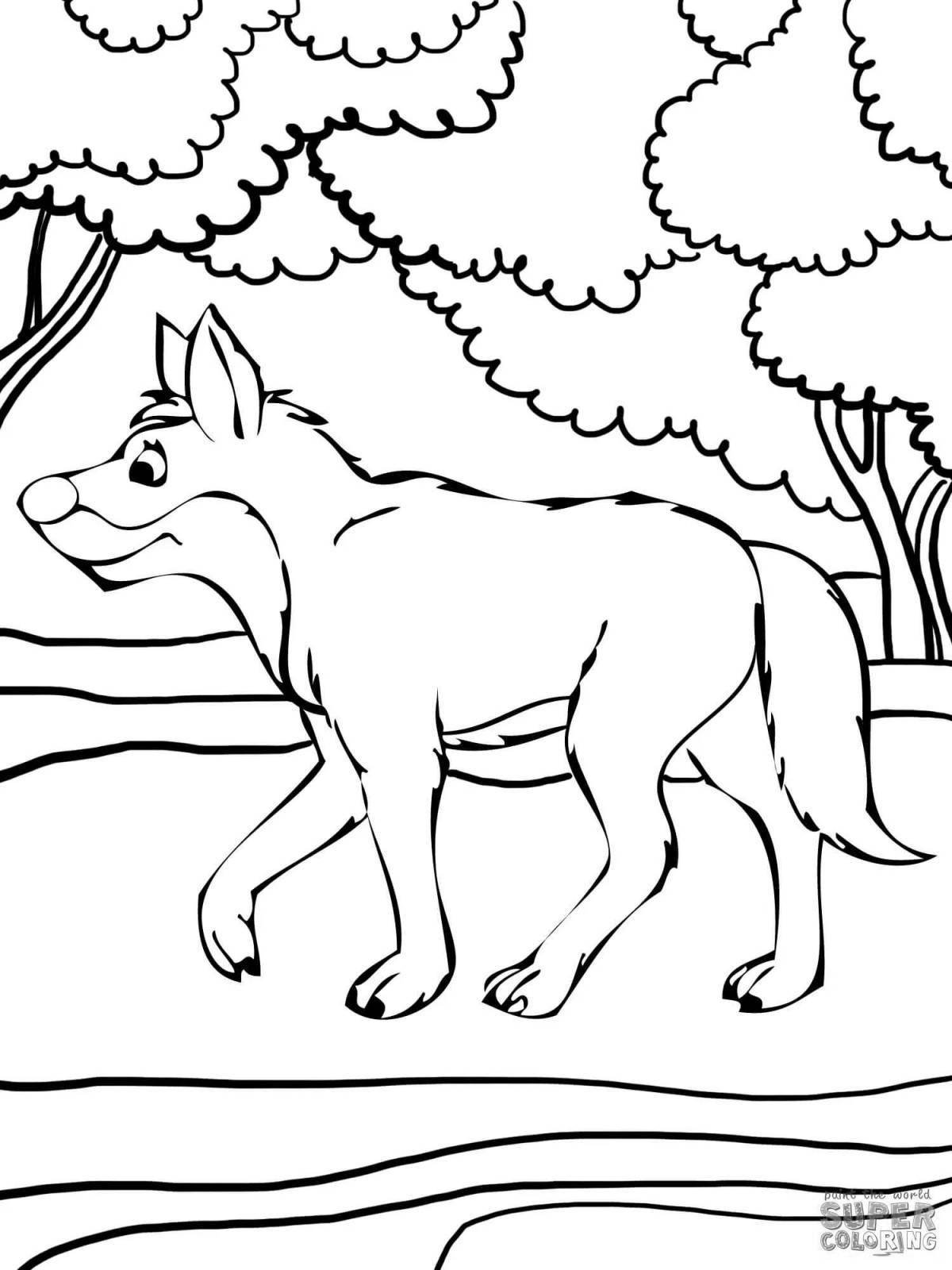 Вой волка в зимнем лесу Раскраска (картина) по номерам Dimensions DMS-91004