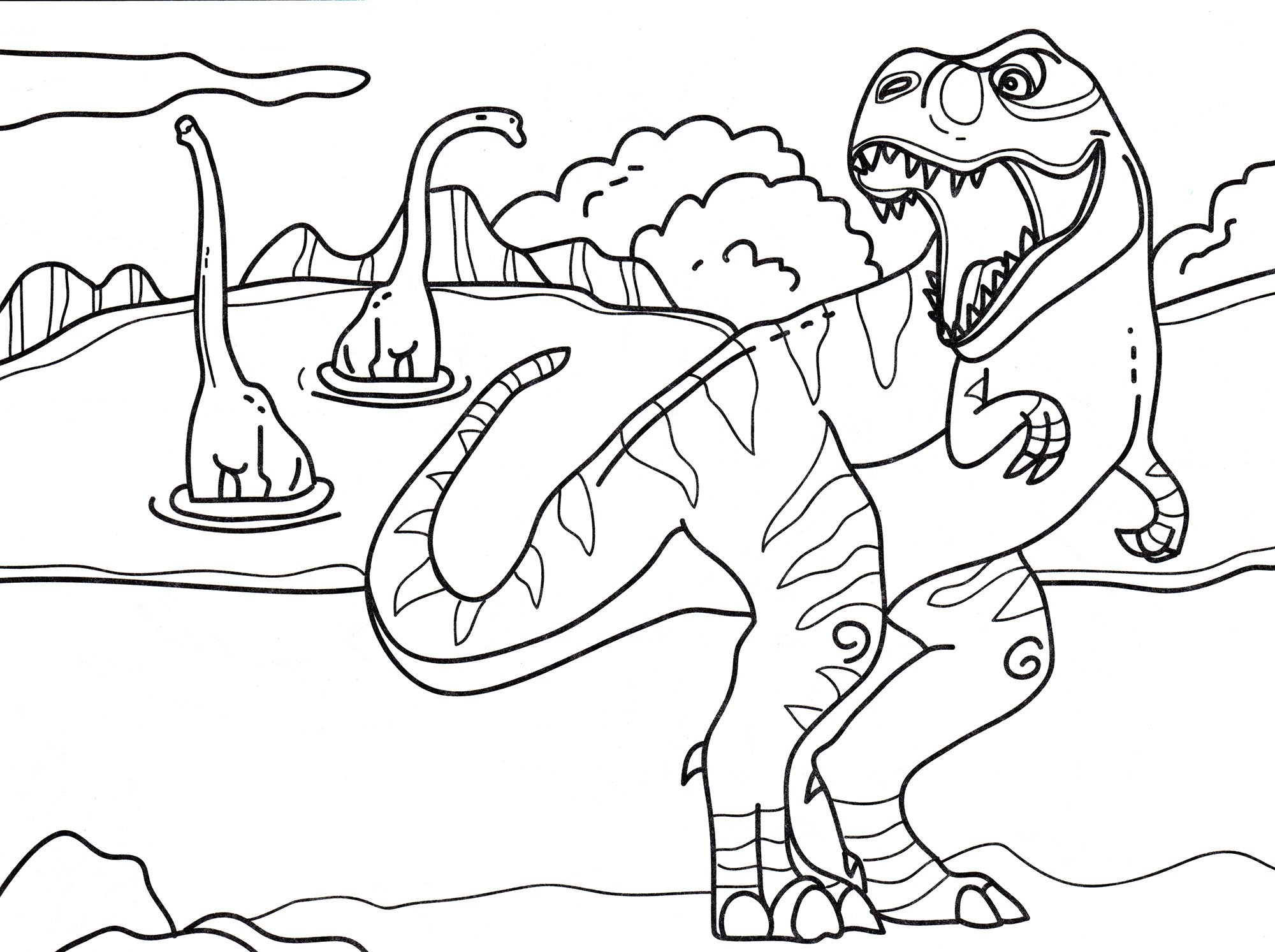Игра Раскраски динозавров для детей онлайн