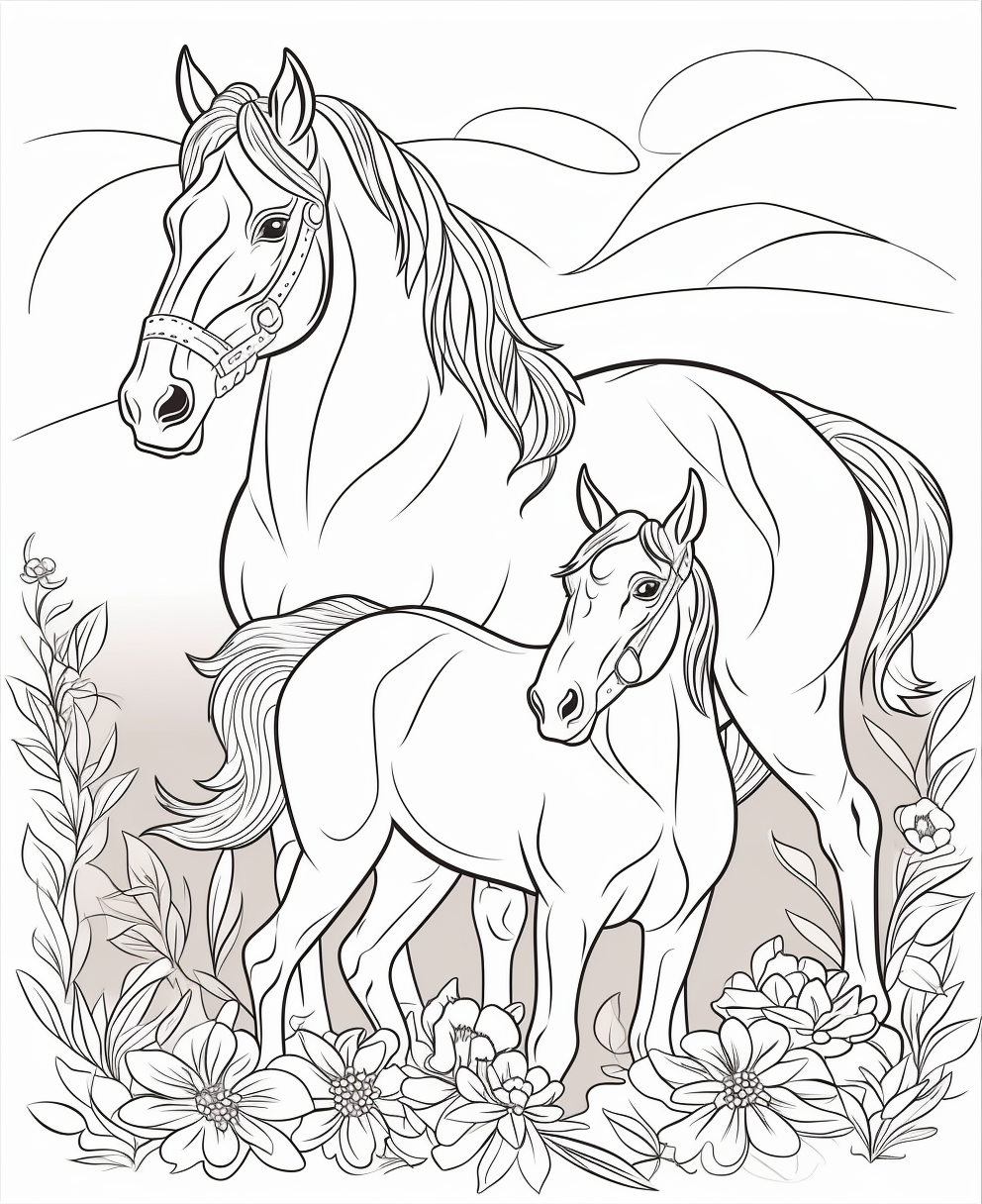 Раскраски по номерам Сказочные лошади (BK-GX9517) (Без коробки)