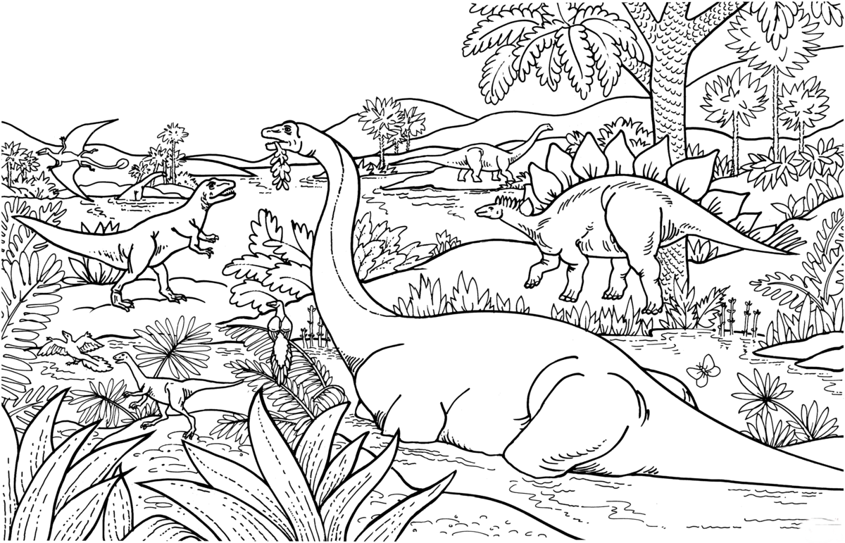 Раскраски динозавры – 35+ изображений для печати