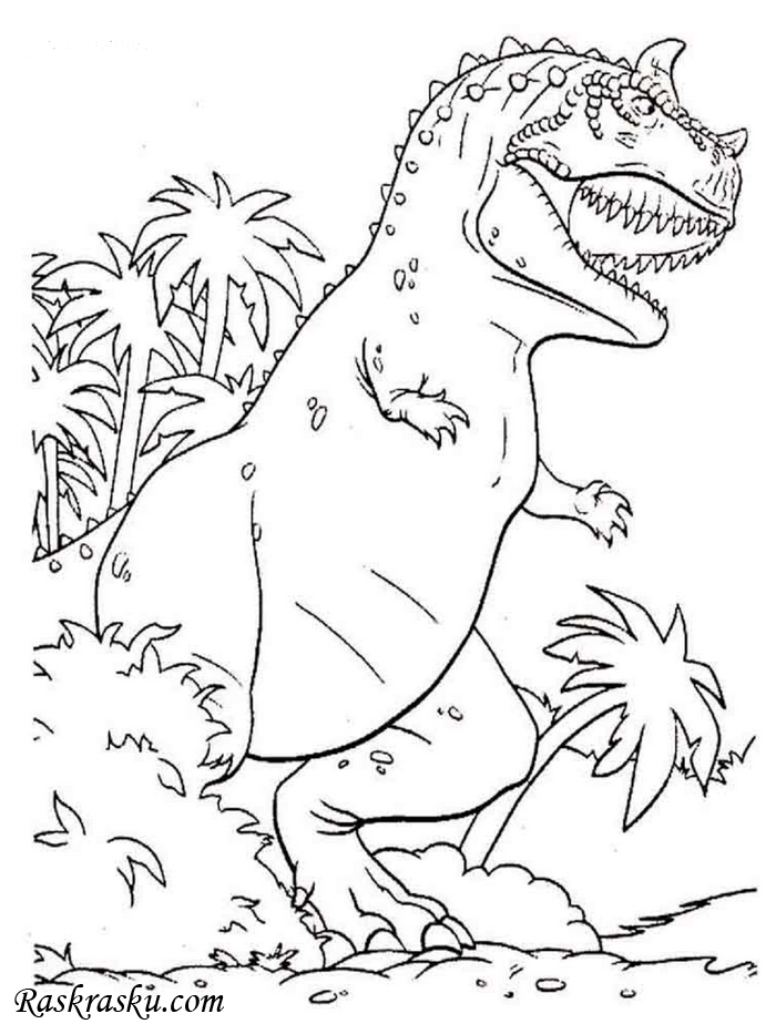 Динозавр рисунок раскраска - 63 фото