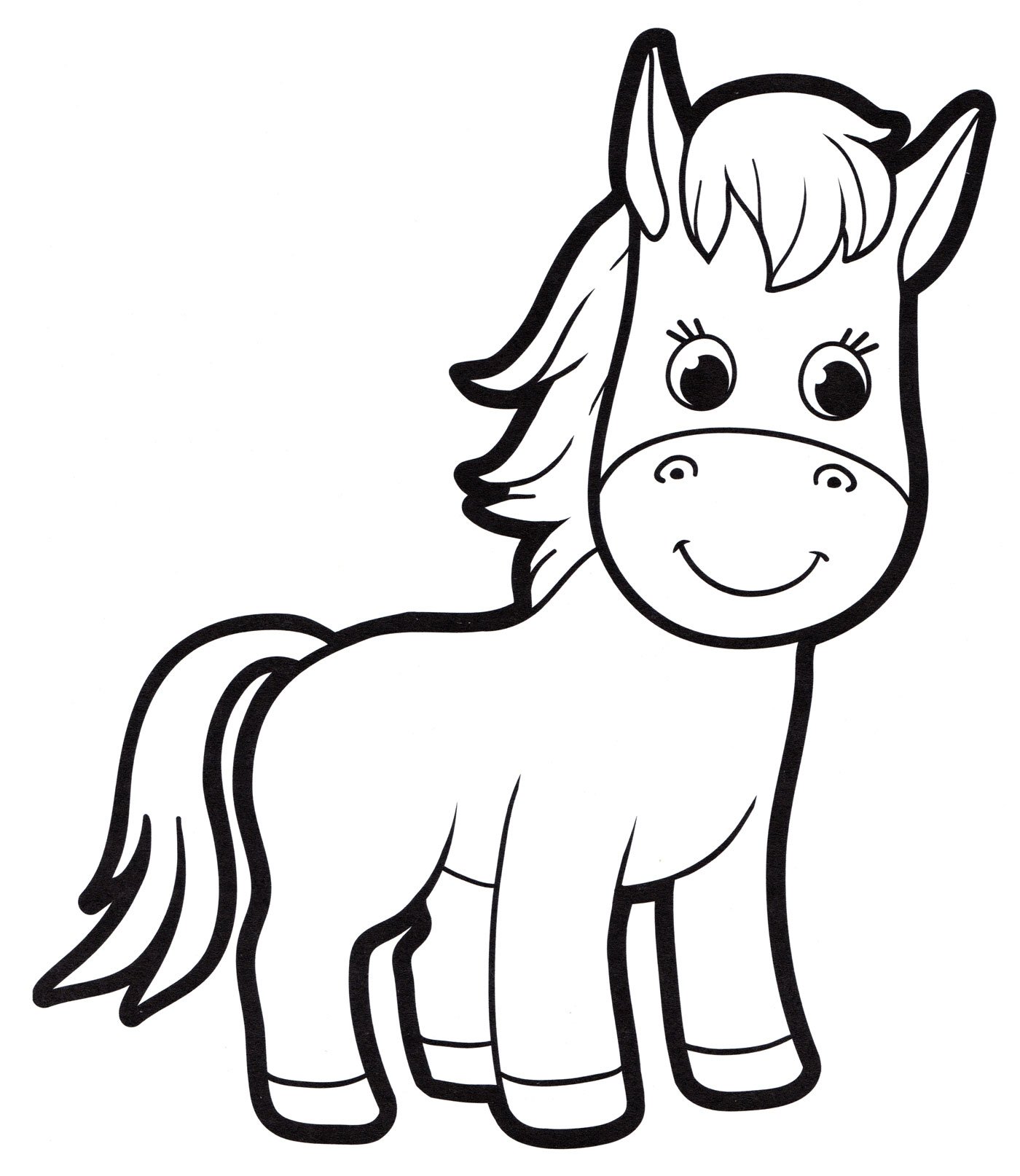 Раскраски Лошадь для детей (39 шт.) - скачать или распечатать бесплатно #