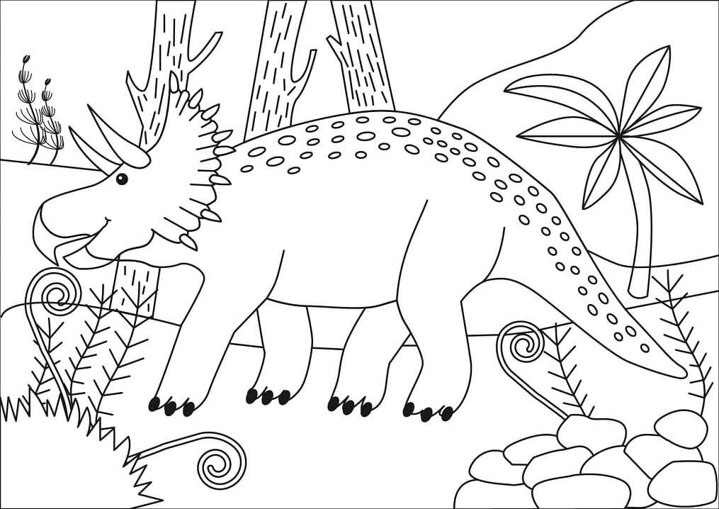 Распечатать раскраску Динозавры