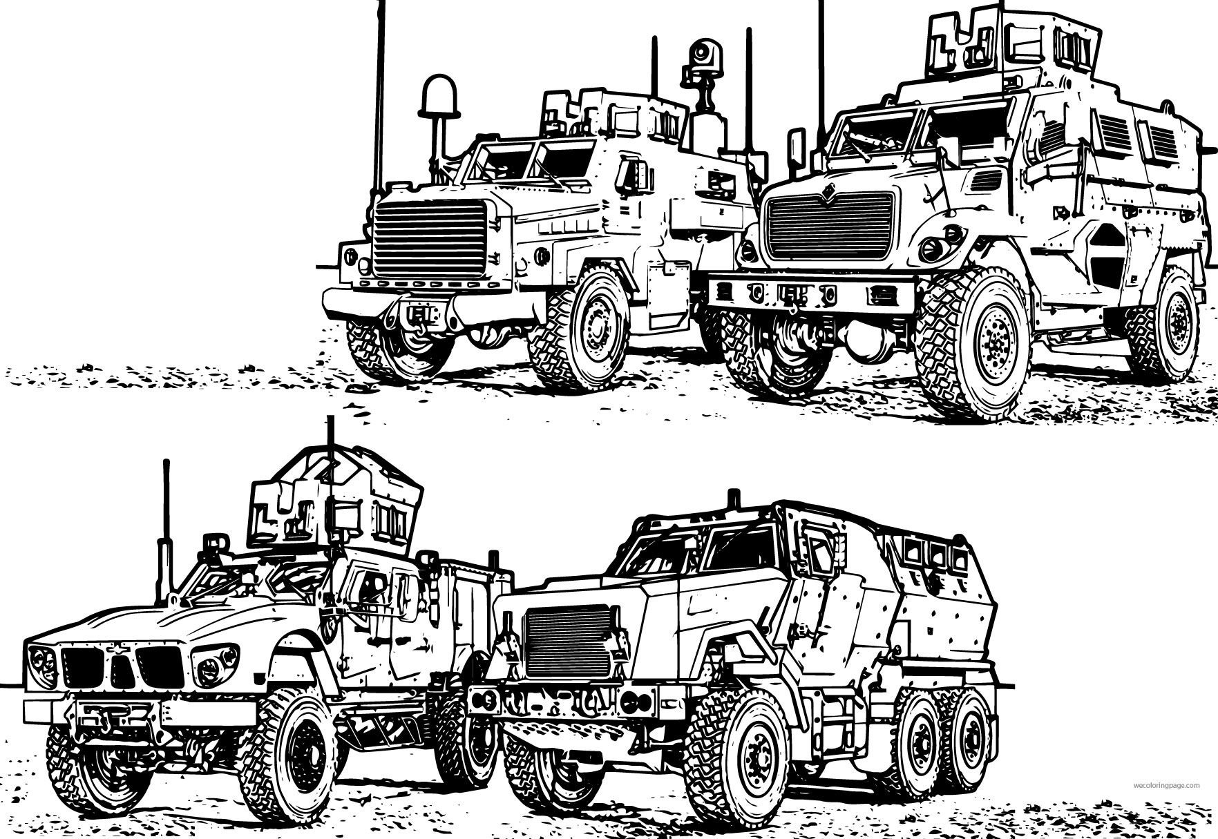 Раскраски для мальчиков военные машины