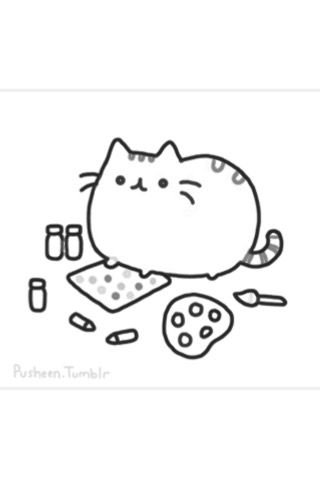 Котики раскраска милые в пончике