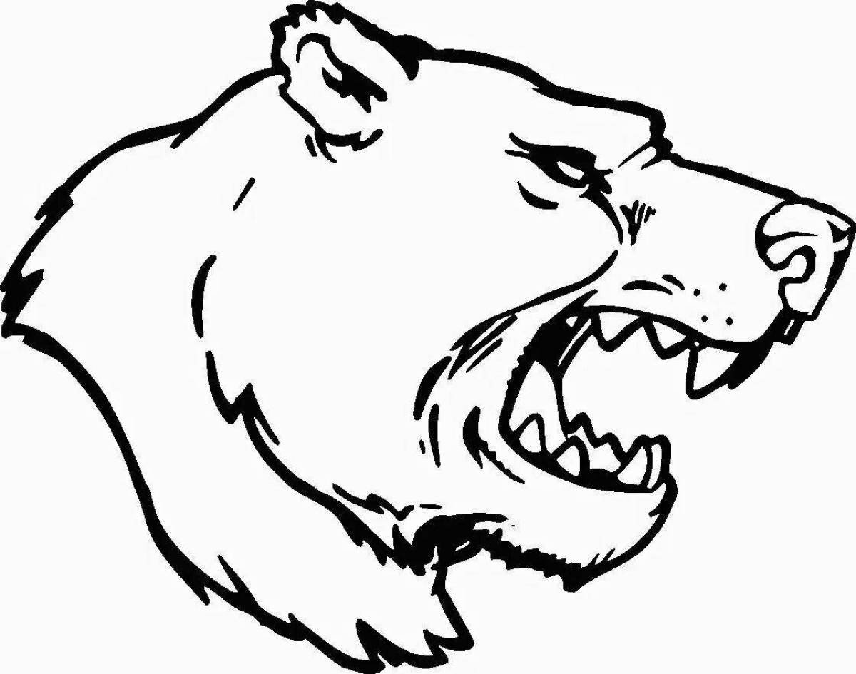 «Рисунок головы медведя геометрическими…» — создано в Шедевруме