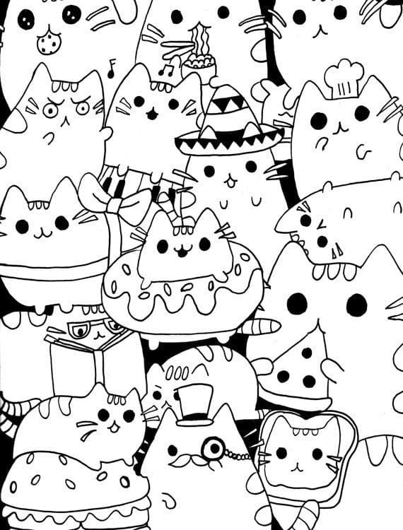 Раскраски Милые котики маленькие (38 шт.) - скачать или распечатать бесплатно #