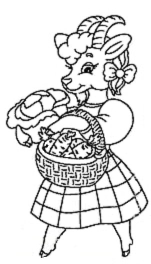 Коза с корзинкой