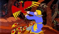 Конек горбунок ловит Жар птицу