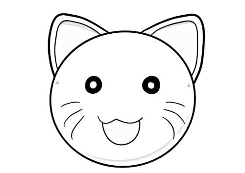 Мордочка котика раскраска
