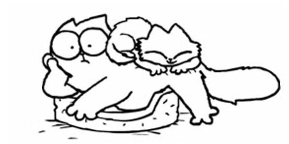 Кот Саймон и котенок