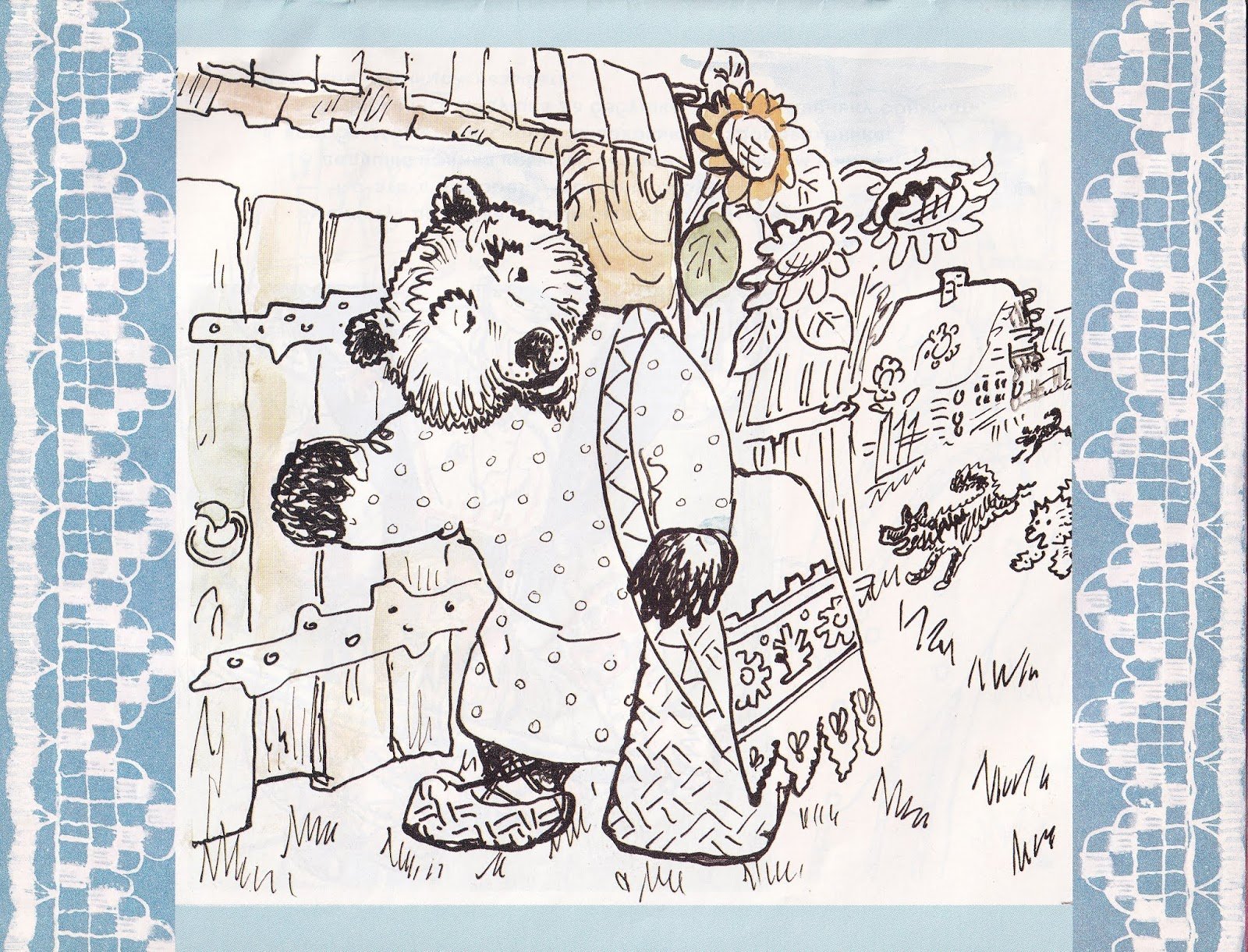Раскраска Мужик и Медведь распечатать бесплатно | Раскраски, Сказки, Черно-белое