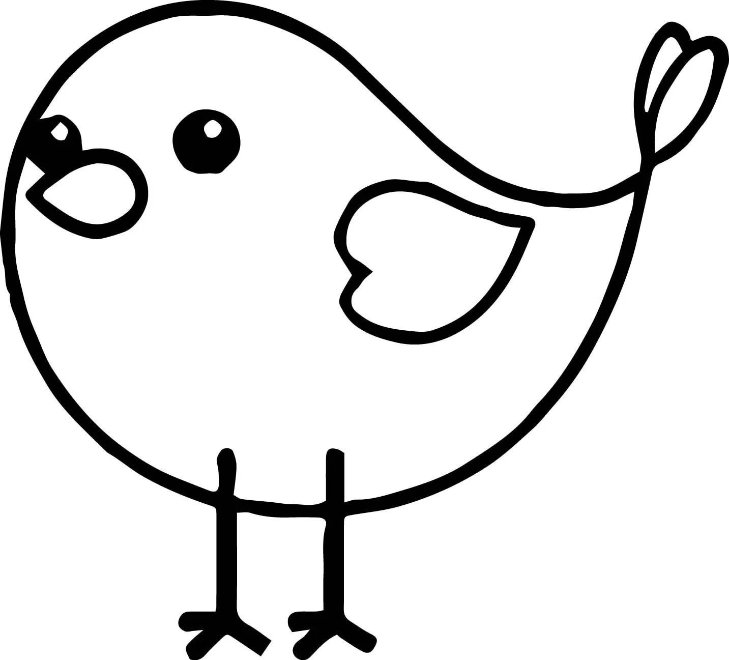 Раскраска Птичка | Раскраски для самых-самых маленьких ( года)