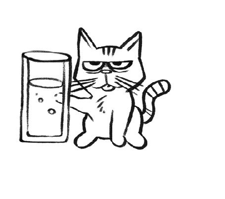 Рисунки котиков в стакане