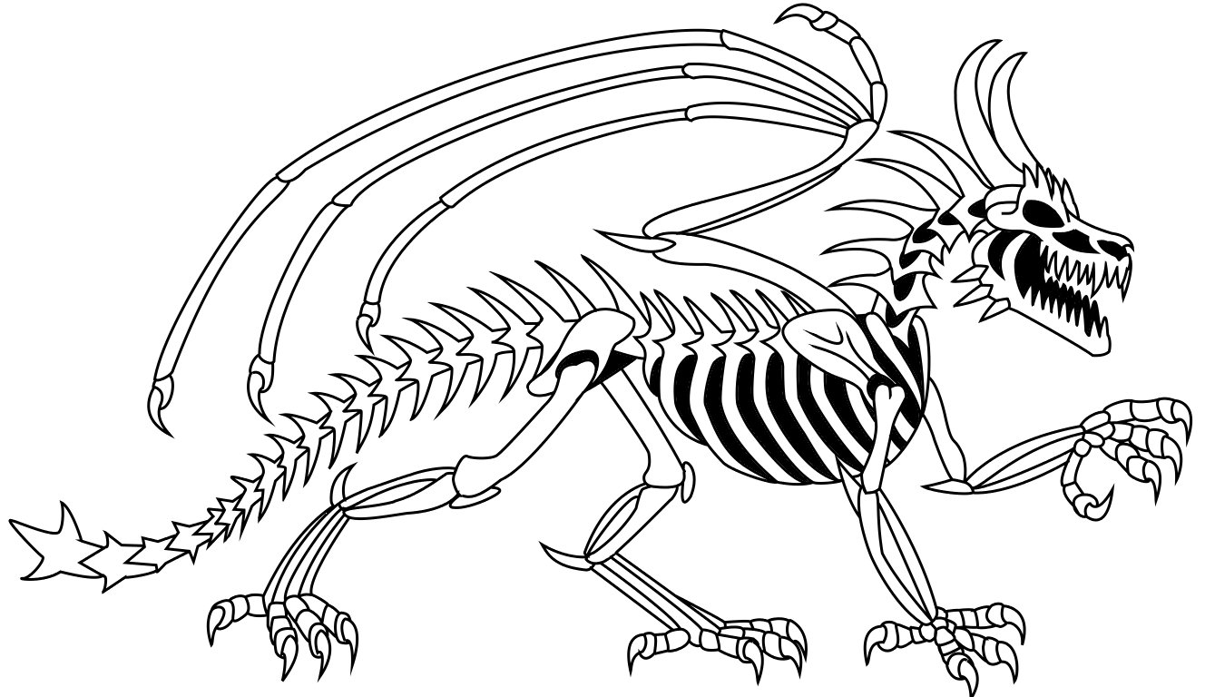 Детский рисунок скелет динозавра (34 фото) » рисунки для срисовки на азинский.рф