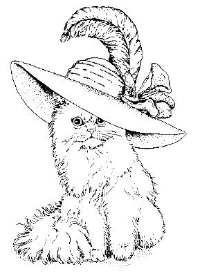 Раскраска кошечка