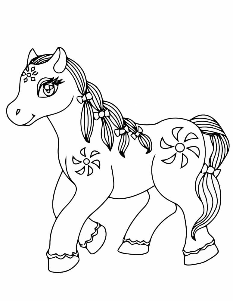 Раскраски лошадь для детей