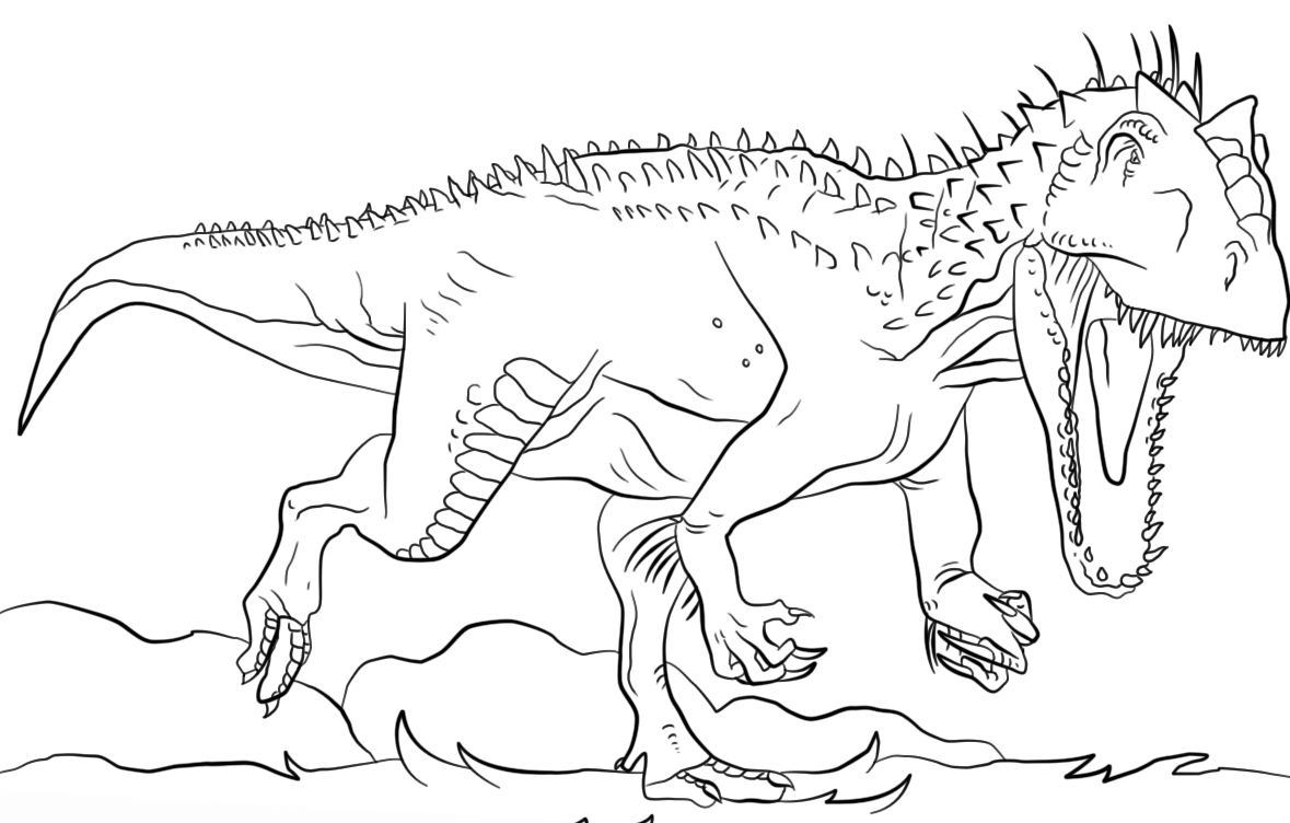Мир динозавров. Раскраска с подсказкой + цветная наклейка-образец