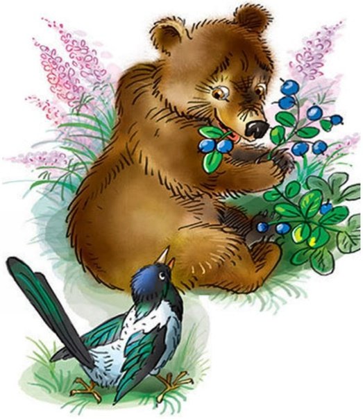 Рассказ сладкова медведь. Медведь-дармоед Сладков. Сладков сорока и медведь. Сказка медведь дармоед Сладков.