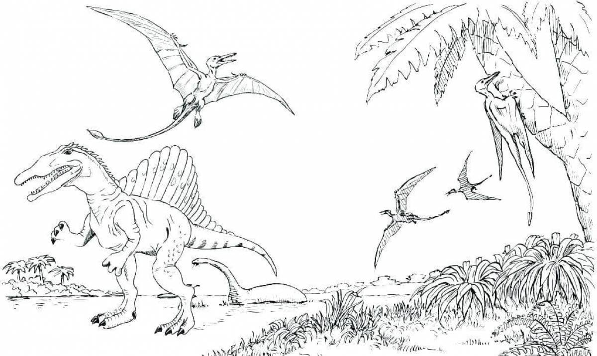 Книга ND Play Очень большая раскраска Мир Юрского периода Остров динозавров