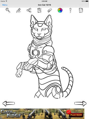 Кот Супергерой раскраска