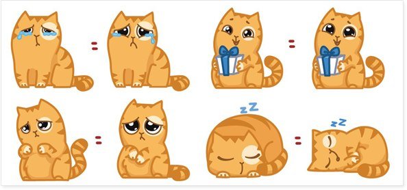 Котик персик с подарком