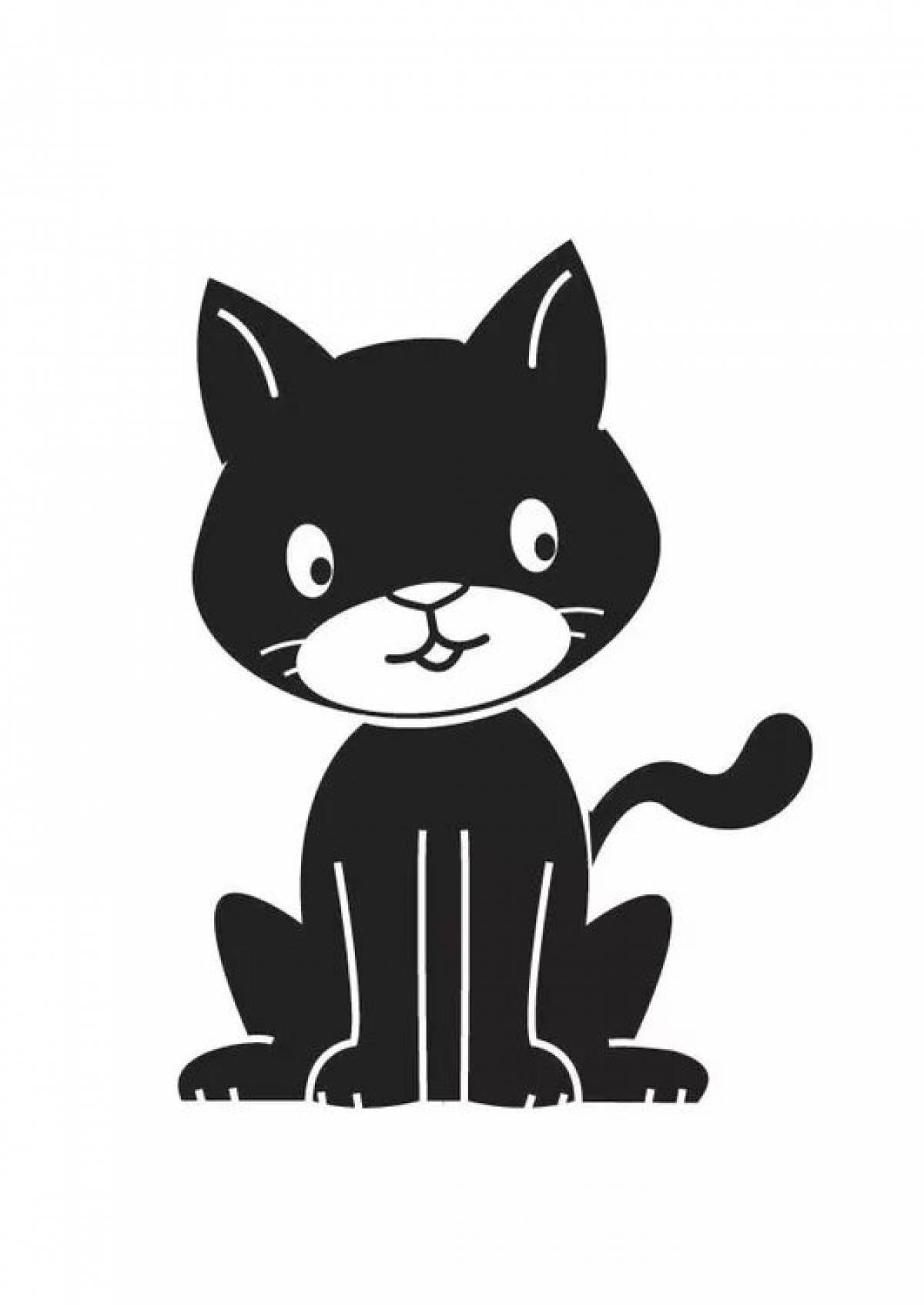 Раскраски Черный кот